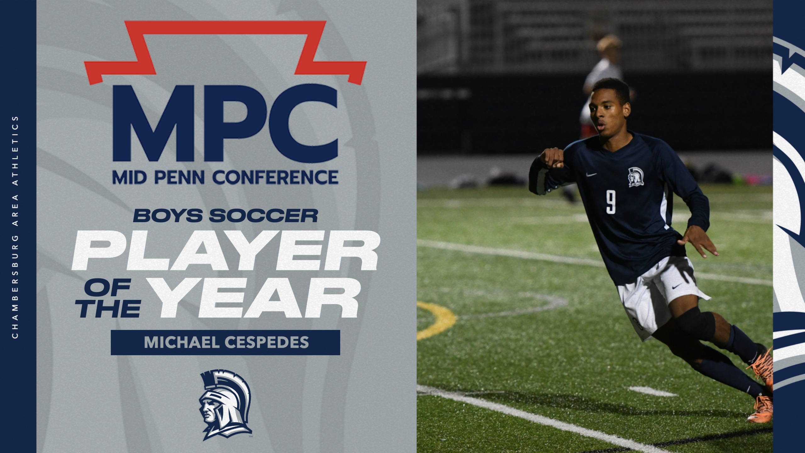 Michael Cespedes tabbed as Boys Soccer POY by the Mid Penn Conference